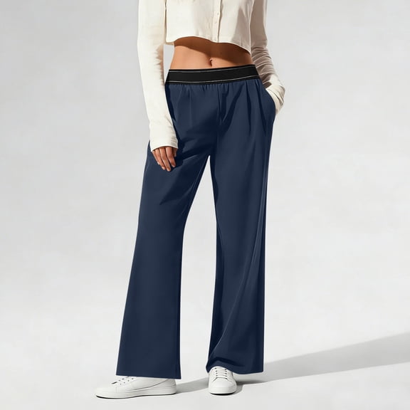 GUACER Wide Leg Pants for Women Casual Stretchy High Waisted with Pockets Dress Pants