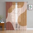 thumbnail image 2 of Simple Abstract Line Art Curtains For Living Room Luxury Baby Bedroom Tulle Curtains Kitchen Room Modern Style Sheer Curtains, 2 of 7