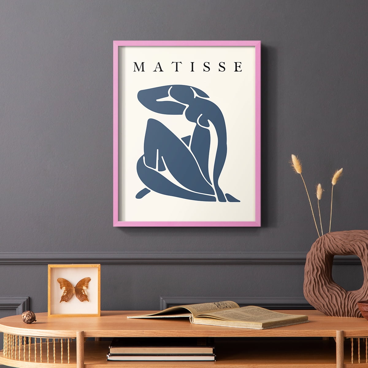 Matisse CCCLXXXI in Pink Solid Wood 22 x 28 Framed Print