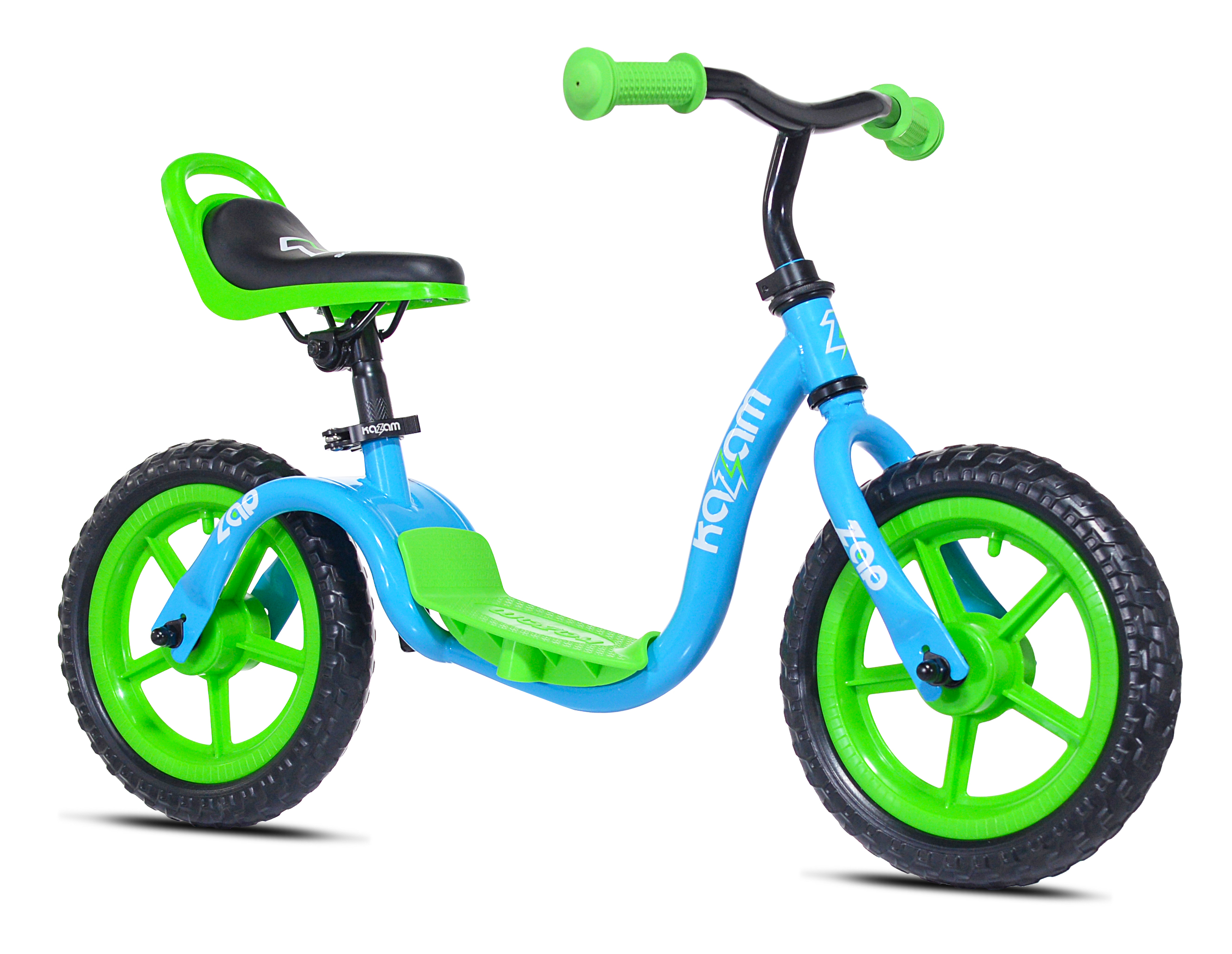 KaZAM 12" Child's Balance Bike and Helmet, Green/Blue - image 3 of 9