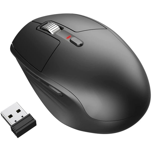 Mice Wireless Mouse, 2.4G Slim Silent Cordless Mouse, Black