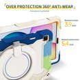 thumbnail image 3 of FJLBDE Case for Samsung Galaxy Tab S6 Lite 10.4 Inch 2024/2022/2020 with 360 Kickstand, Shoulder Strap Carrying Protective Cover, Multicolor Blue, 3 of 6