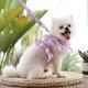 thumbnail image 3 of M Correa para perro, arnés de flores rosa estéreo transpirable, juego de correa para perro Gato, cachorro, 3 of 5