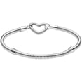 thumbnail image 4 of Pandora Pulsera Moments con Cadena de Serpiente y Cierre de Corazón, 4 of 5