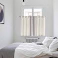 thumbnail image 4 of Simple Farmhouse Style Kitchen Curtains 72 Inch Length, Abstract Grey Geometric Stripe Grommet Top Bedroom Living Room Curtains, Light Filtering Cafe Curtain Drapes 2 Panels Set 104''x72'', 4 of 9