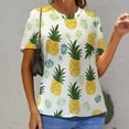 thumbnail image 6 of Lunarable Pineapple T Shirts Basic T-Shirt Short Sleeve Ladies Tee Shirt Summer Graphic Clothing, 6 of 6