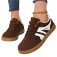 thumbnail image 2 of Willtoo Women's Stylish Round Toe Casual Shoes Comfortable Sports Lace Up Low Top Flat Sneakers Female All Match Retro Fashion Sneakers, 2 of 5