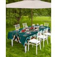 thumbnail image 4 of Fsddascl Green Southwestern Outdoor Tablecloth - 60x102 Inch Rectangle Dining Table Cover, Boho Ethnic Geometric Retro Waterproof Outdoor Table Cloth with Umbrella Hole & Zipper for Picnic/Patio, 4 of 7
