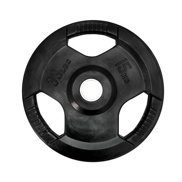 Par de Discos Olímpicos Tayga Rubber 3 Agarres 33 LB