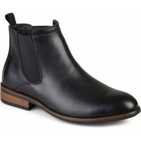 - Territory Men's Faux Leather High Top Round Toe Medium and Wide Width Chelsea Dress Boots