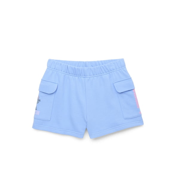 Lilo & Stitch Girls Graphic Fleece Cargo Shorts, Sizes 4-16