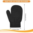 thumbnail image 2 of NOGIS 12 Pairs Toddler Mittens Ages 1-6 Toddler Winter Gloves Kids Warm Knitted Gloves for Boys Girls Kids Supplies（Black）, 2 of 7