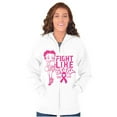 thumbnail image 4 of Breast Cancer Fight Like Betty Boop Women Plus Size Zipper Hoodie Brisco Brands 2X, 4 of 5