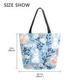 thumbnail image 5 of FORMRS Womens Canvas Tote Bag with Zipper Inner Pocket Shoulder Handbag, Floral Easter Rabbits, 5 of 7
