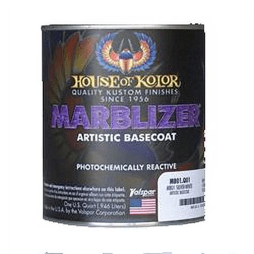 House Of Kolor SHIMRIN MB01-Q01 Marblizer Artistic Series Universal Basecoat, 1 qt Can, Silver-White