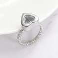 thumbnail image 4 of NO.9 Glass Heart Urn Cremation Rings for Ashes - Stainless Steel Memorial Finger Ring Human Pets Keepsake Jewelry for Women, 4 of 4
