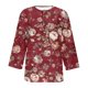 thumbnail image 3 of Tops de Algodón para Mujeres Impreso Botón 3/4 Manga Camiseta Suelta Casual Top para el Hogar Y el Uso Diario, 3 of 4