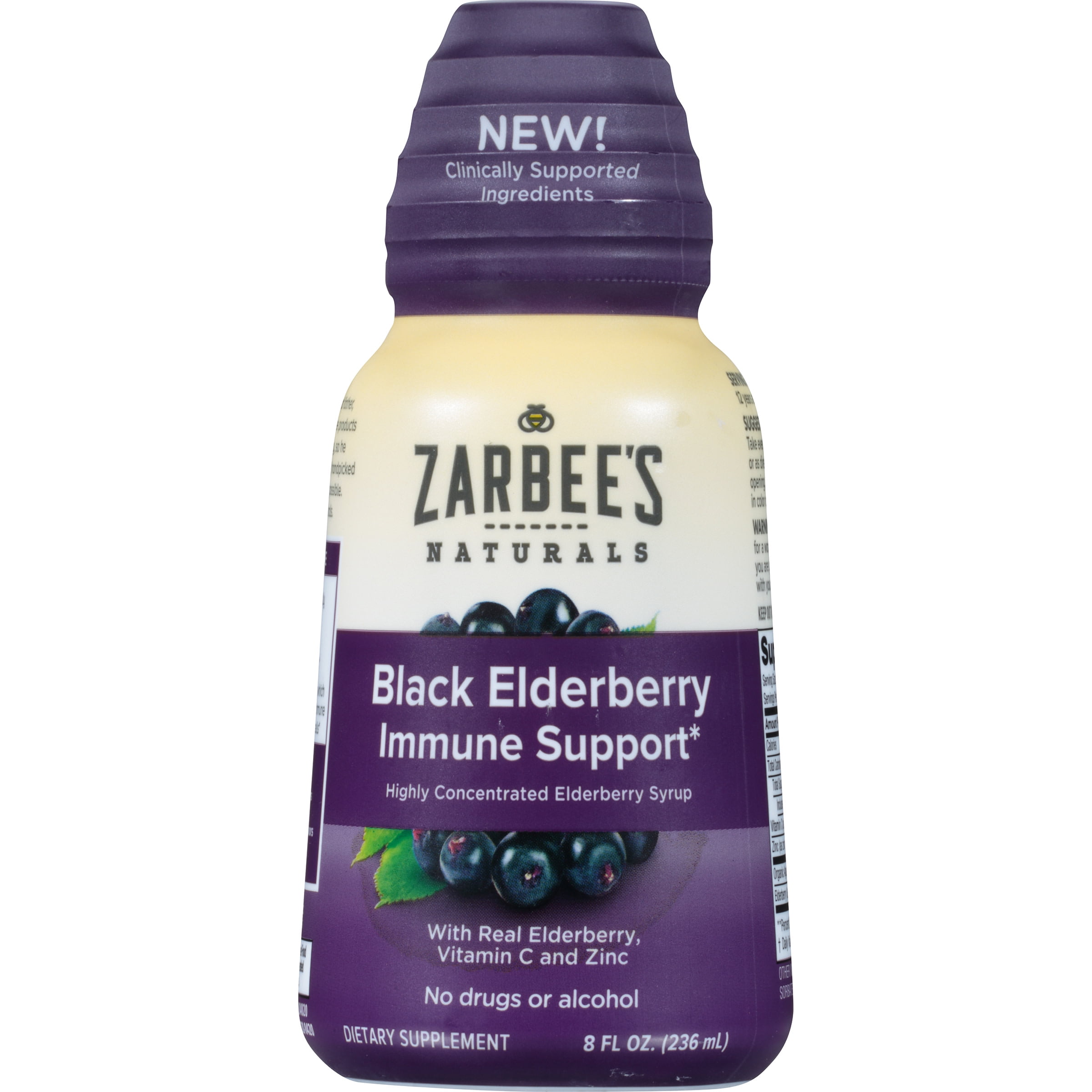 Zarbee's Naturals Black Elderberry Immune Support with Real Elderberry