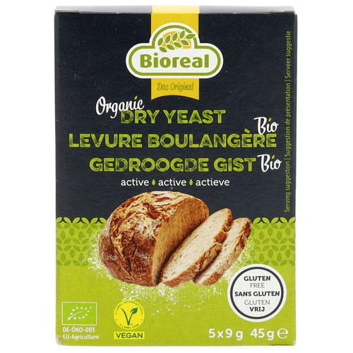 Bioreal Organic Active Dry Yeast 5 x 9g, British Import (Pack of 2)