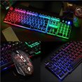 thumbnail image 2 of Clavier de Jeu Rétroéclairé LED PC Portable Ergonomique 104 Touches USB Clavier Filaire Souris Set, 2 of 9