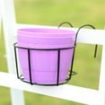 thumbnail image 1 of OULII Hanging Railing Planter Black For Decorative Planting 1Set, 1 of 5