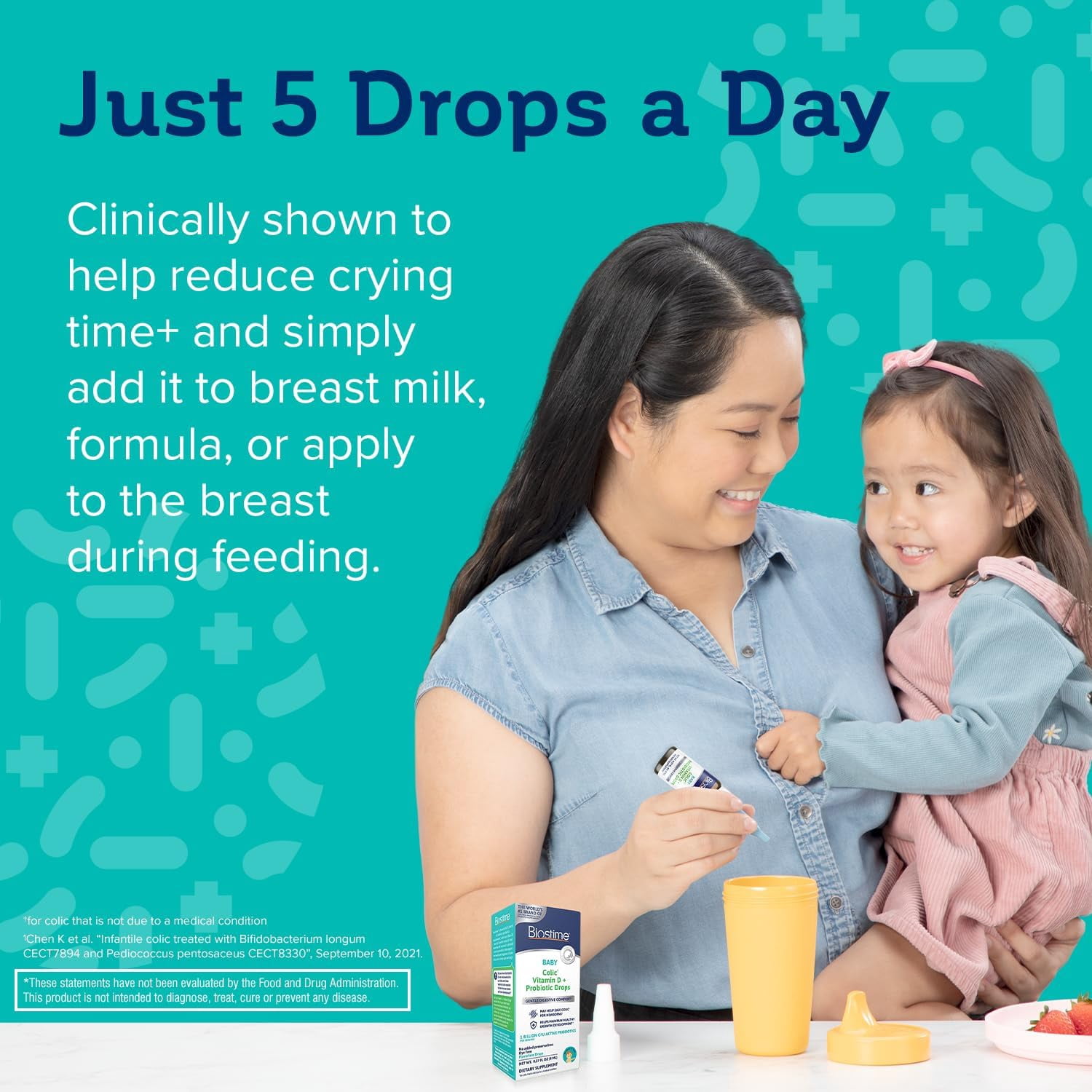 Biostime Baby Vitamin D & Colic Probiotic Drops, May Help Easwe Colic for Newborns, 8ml