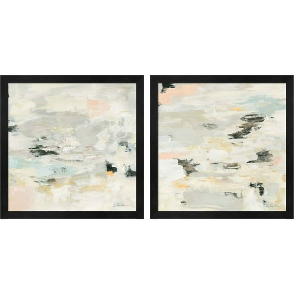 Great Art Now Steps on Stones by Silvia Vassileva, 2 Piece Framed Art Set Each 13.25"W x 13.25"H