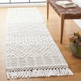 thumbnail image 2 of SAFAVIEH Casablanca Braelyn Diamond Runner Rug, Ivory, 2'3" x 12', 2 of 8