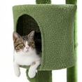thumbnail image 5 of Pefilos 35" Cactus Cat Tower Cat Tree for Indoor Cats, Cat Climbing Stand with Climbing Ladder for Multi-Level Cat Condo, Green, 5 of 11