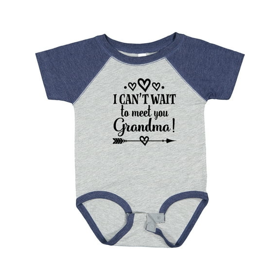 Inktastic I Can't Wait to Meet You Grandma Baby Announcement Boys or Girls Baby Bodysuit
