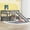 Gray, variant on Harper & Bright Designs Full Over Full Bunk Bed with Slide, Low Wooden Full Size Bunk Bedframe with Fence and Ladder, Espresso