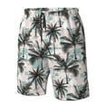 thumbnail image 2 of Yiaed Hawaii Palms Print Men's Swim Trunks with Lining Quick Dry Sports Shorts Beach Shorts Boardshorts-3X-Large, 2 of 5