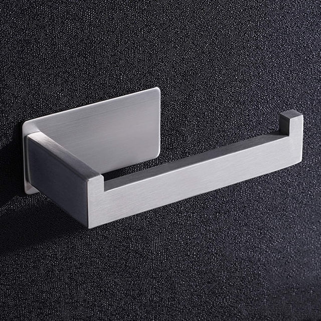 (Plata) Portarrollos de papel higiénico, Portarrollos de papel higiénico no poroso, Portarrollos de papel de acero inoxidable para baño, cocina JM
