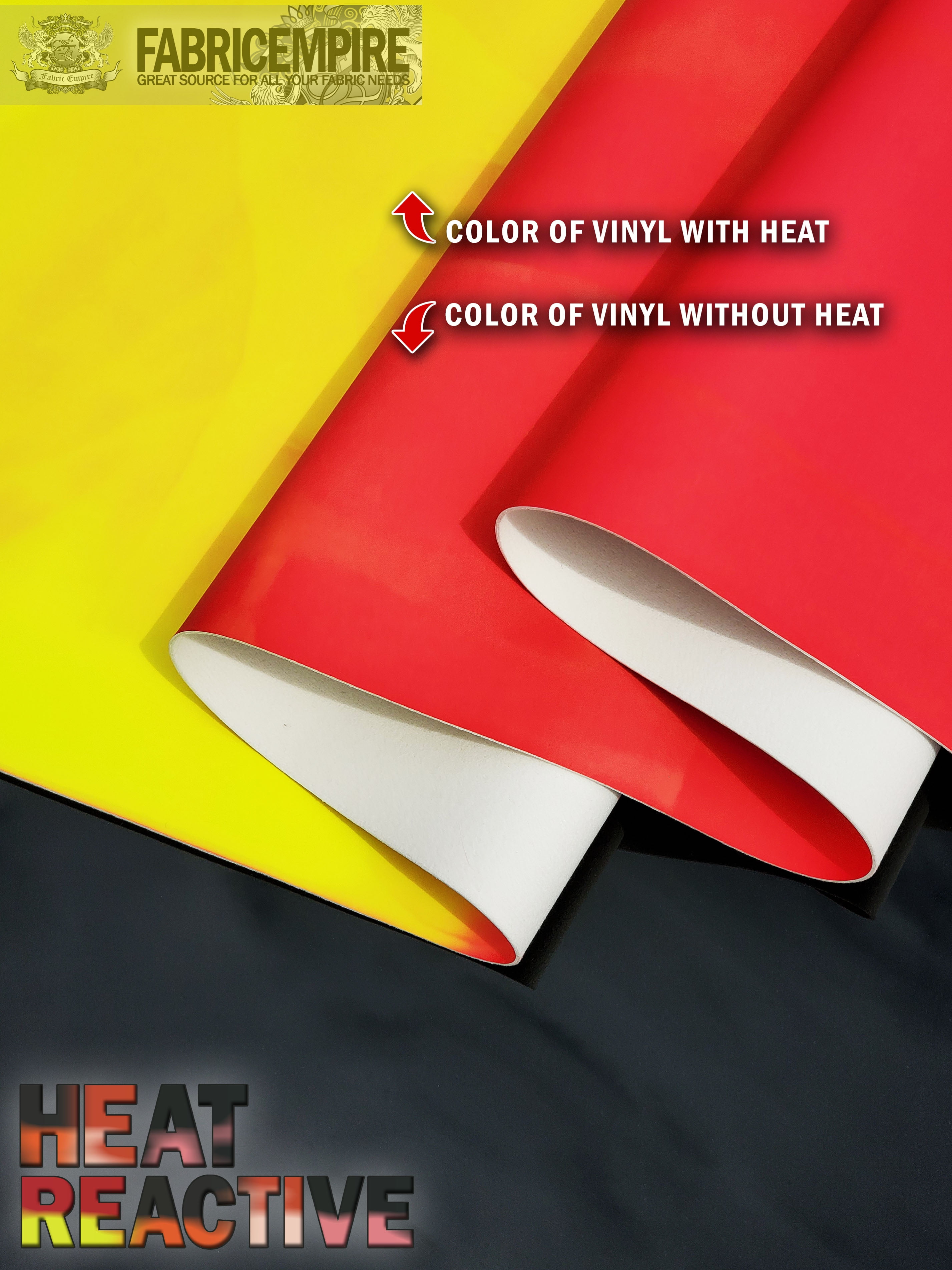 Vinyl Upholstery Thermosensitive Temperature Change Heat Reactive Fuchsia to Neon Yellow Faux PU Leather Fabric 54" Wide Sold By The Yard