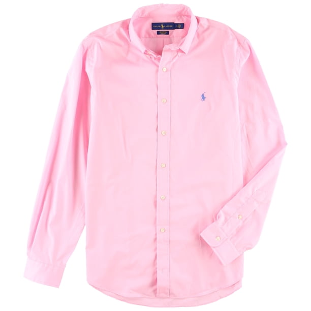 Ralph Lauren Camisa elástica con botones para hombre, rosa, mediana