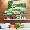 thumbnail image 3 of Green Riverside Land Aquarelle - Impression sur Toile Paysage, 3 of 4