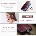 thumbnail image 3 of Leather Case for Samsung Galaxy S20FE Card Slot Folio Flip Wallet Case for Samsung Galaxy S20FE Premium PU Magnetic Kickstand Cover Soft TPU Inner Case Red, 3 of 14
