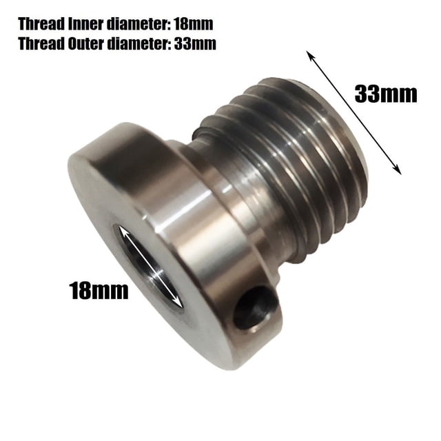 Chendee Wood Lathe Chuck Adapter Screw Thread Spindle Adapter For Wood Turning Lathe,33Mm To 18Mm