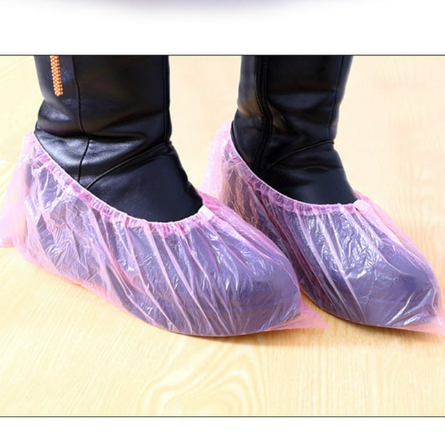 Less Than 5 Mop Cloth 100PC Disposable Plastic Thick Outdoor waterproof Carpet Cleaning Shoe Cover