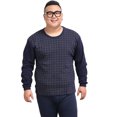 thumbnail image 3 of Sonducket Ropa interior térmica para hombre, Tops de algodón de cuello de alta elasticidad y otoño, traje cálido, suministro de ropa para Camisetas  azul oscuro XL, 3 of 6