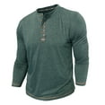 thumbnail image 3 of Youthup Men's Casual Henley Long Sleeve T-Shirt with Four-Button Detail & Color Block Design for Daily Wear, 3 of 6