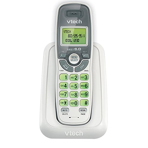DECT 6.0 Téléphone Sans Fil à 2 Combinés avec Afficheur d'Appels, Blanc