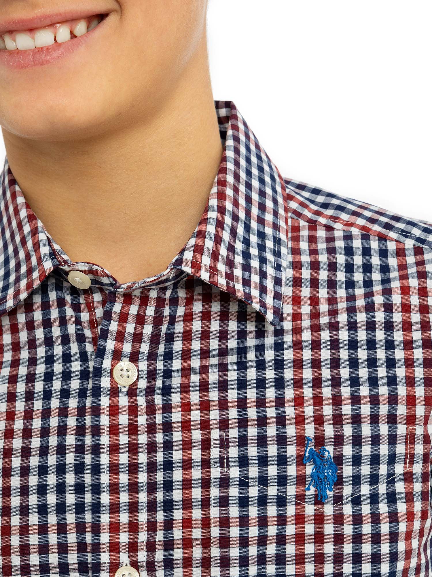 U.S. Polo Assn. Boys Long Sleeve Button Down Shirt, Sizes 4-18