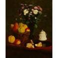 thumbnail image 2 of Henri Fantin-Latour 12x14 Gold Ornate Wood Frame and Double Matted Museum Art Print Titled - Flowers and Fruit (1866), 2 of 4