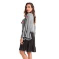 thumbnail image 2 of Riviera Sun Short Flowy Casual Dress with Crochet Front & Bell Sleeves (Grey Black Tie Dye, 2X), 2 of 3