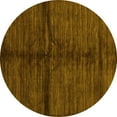 thumbnail image 1 of Ahgly Company Indoor Round Abstract Yellow Modern Area Rugs, 4' Round, 1 of 4