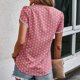 thumbnail image 5 of Camiseta de manga corta con cuello redondo y estampado para mujer, camisetas sueltas informales de verano Pompotops hkajfhjk466205, 5 of 9