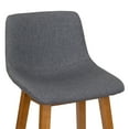 thumbnail image 3 of Nora Set of 2 Upholstered Barstools with Solid Wood Legs, 3 of 9