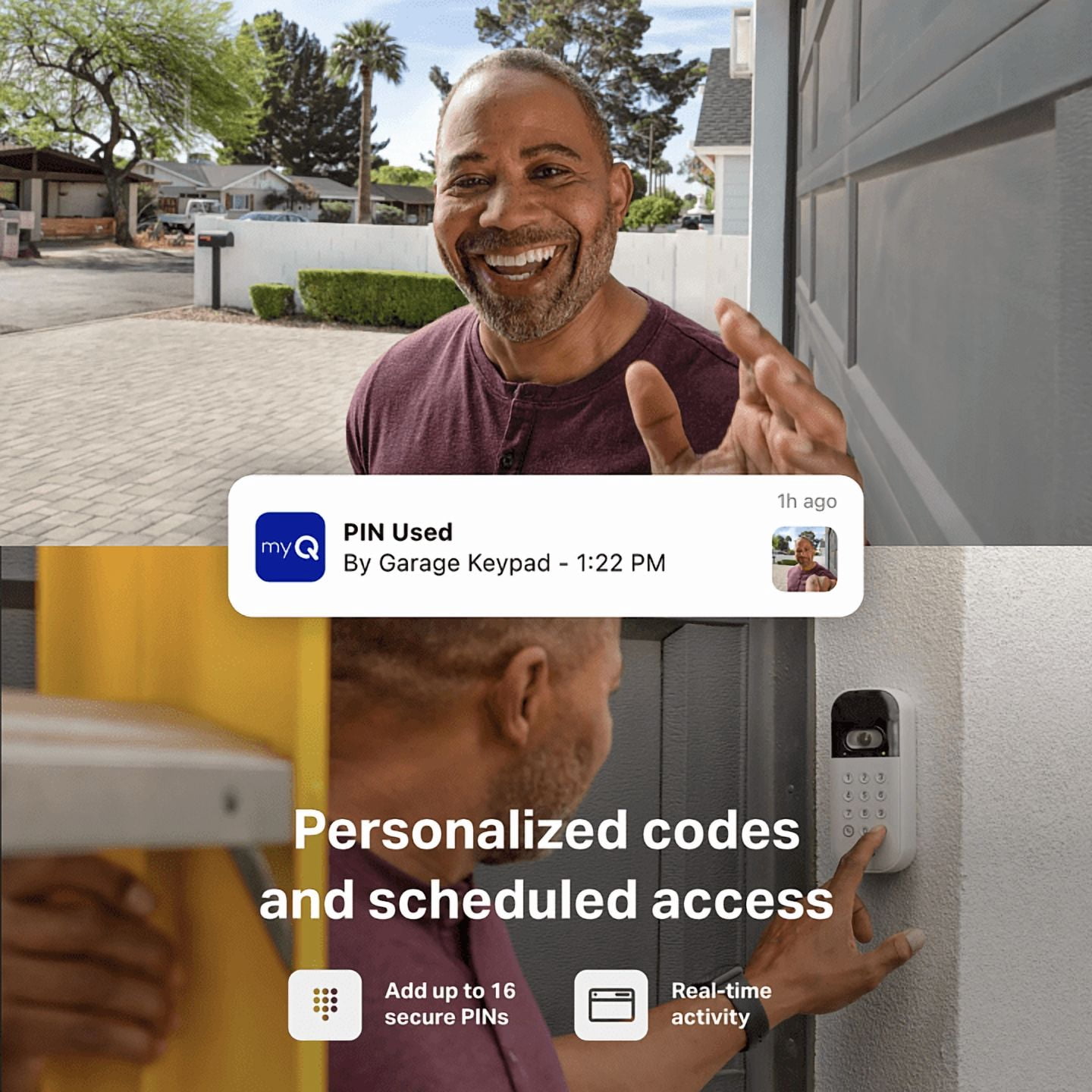 myQ Smart Garage Video Keypad with Camera, Smartphone Control, Wifi wireless technology, Chamberlain
