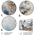 thumbnail image 3 of Designart "Wolf Winters Beauty " Animals Metal Art Print, 3 of 5